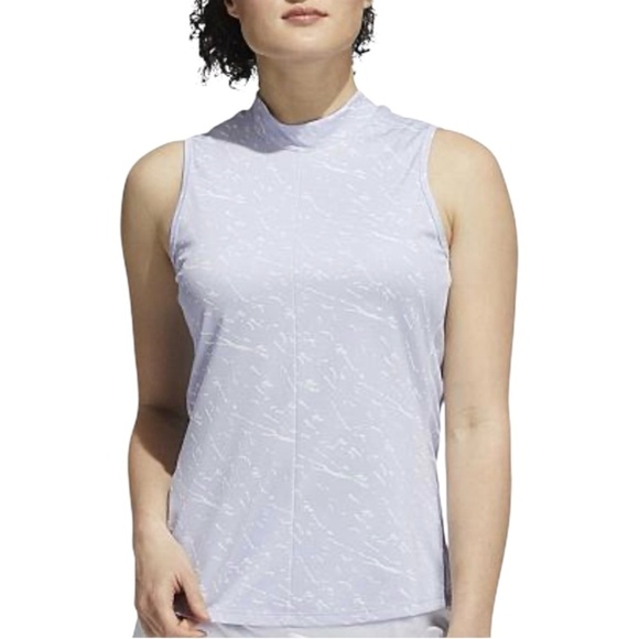 ADIDAS Primeblue Sustainably Made Sleeveless Golf Shirt Mock Neck Design Sz XL - Picture 1 of 11